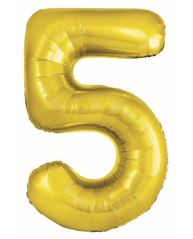 Globo Foil Nº 5 Oro 86cm ***OFERTA DTO NO ACUMULABLE