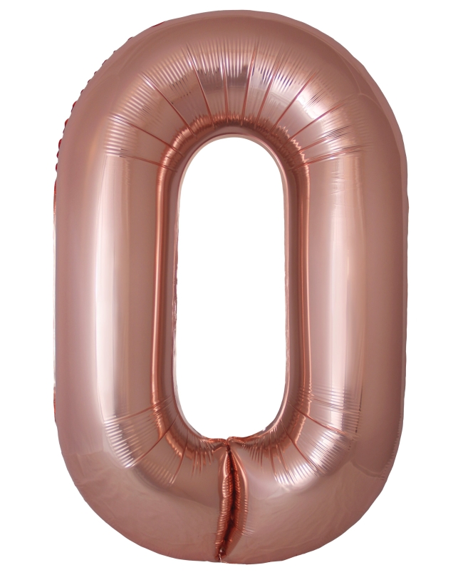 Globo Foil Nº 0 Rosa Oro 86cm ***OFERTA DTO NO ACUMULABLE