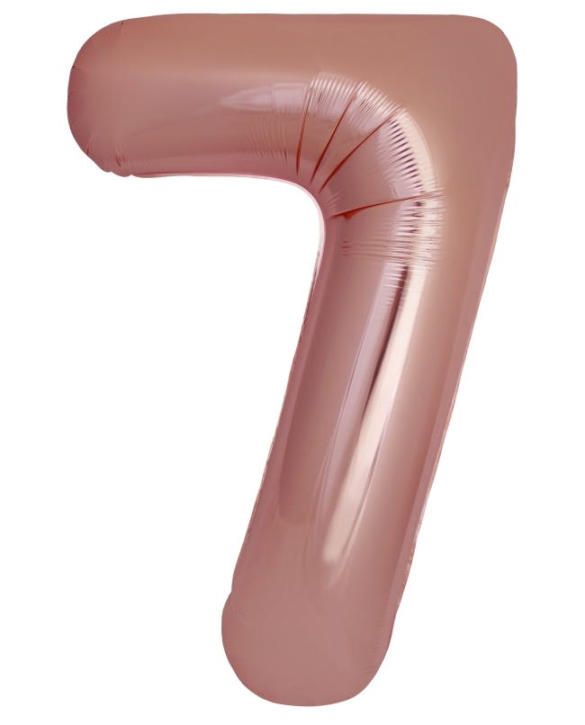Globo Foil Nº 7 Rosa Oro 86cm ***OFERTA DTO NO ACUMULABLE