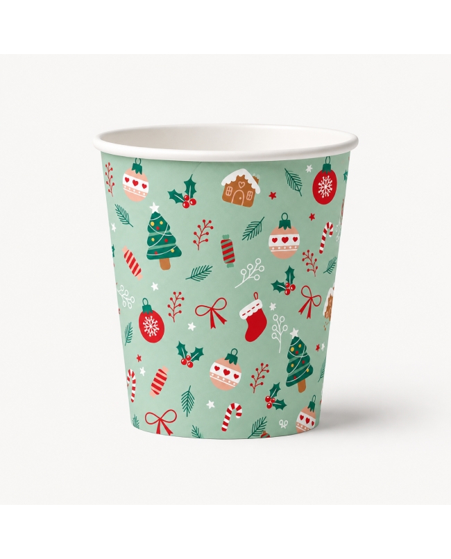 8 Vasos 250ml Navidad Colección Liragram