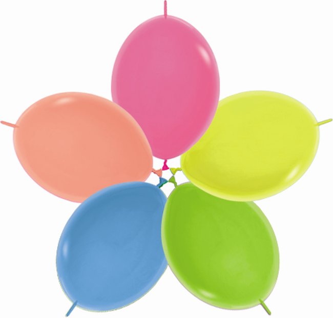 Globo Latex Link-O-Loon 12 Sempertex Neon Surtido Colores 212-20-30-40-61 29cm