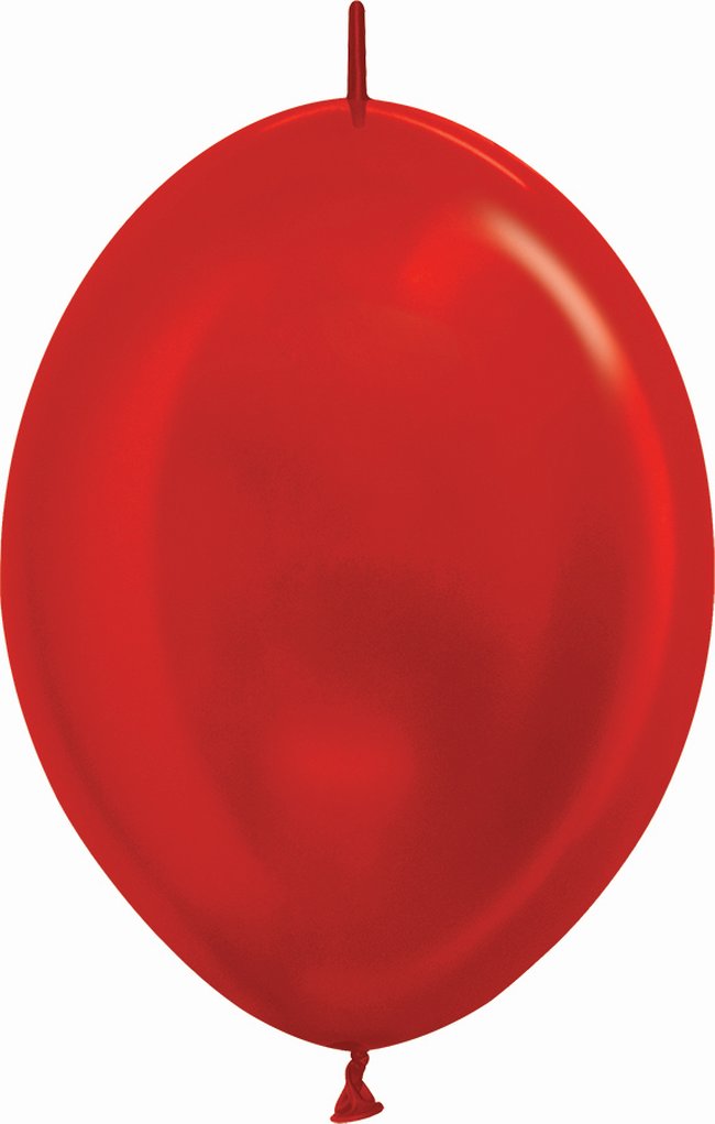 Globo Latex Link-O-Loon 12 Sempertex Metal Rojo 29cm