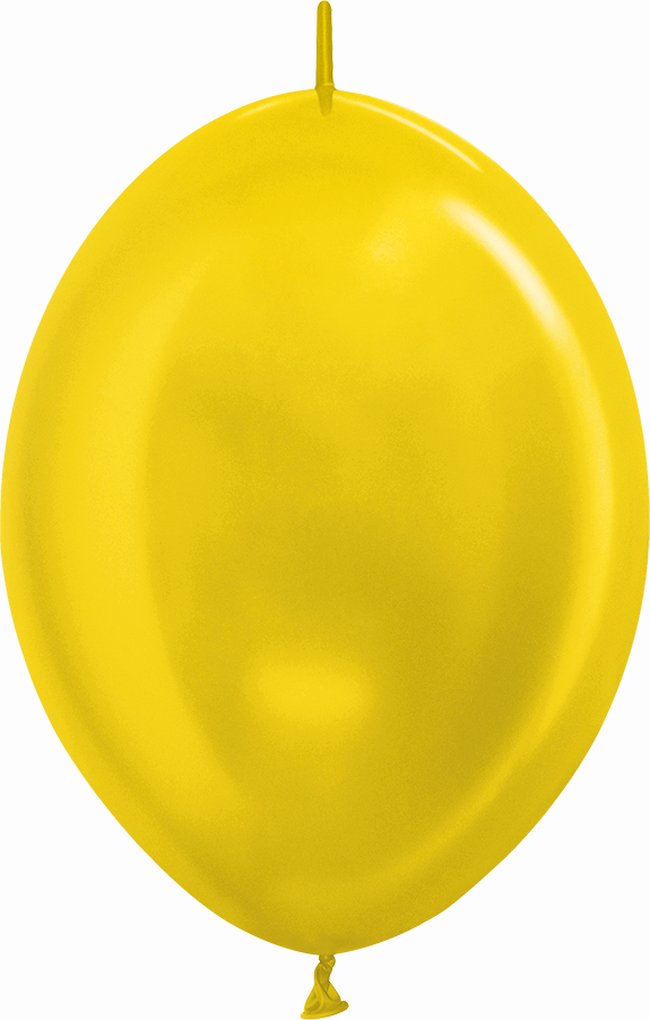 Globo Latex Link-O-Loon 12 Sempertex Metal Amarillo 29cm