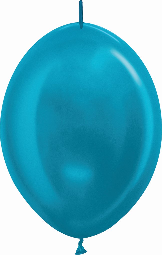 Globo Latex Link-O-Loon 12 Sempertex Metal Azul Caribe 29cm