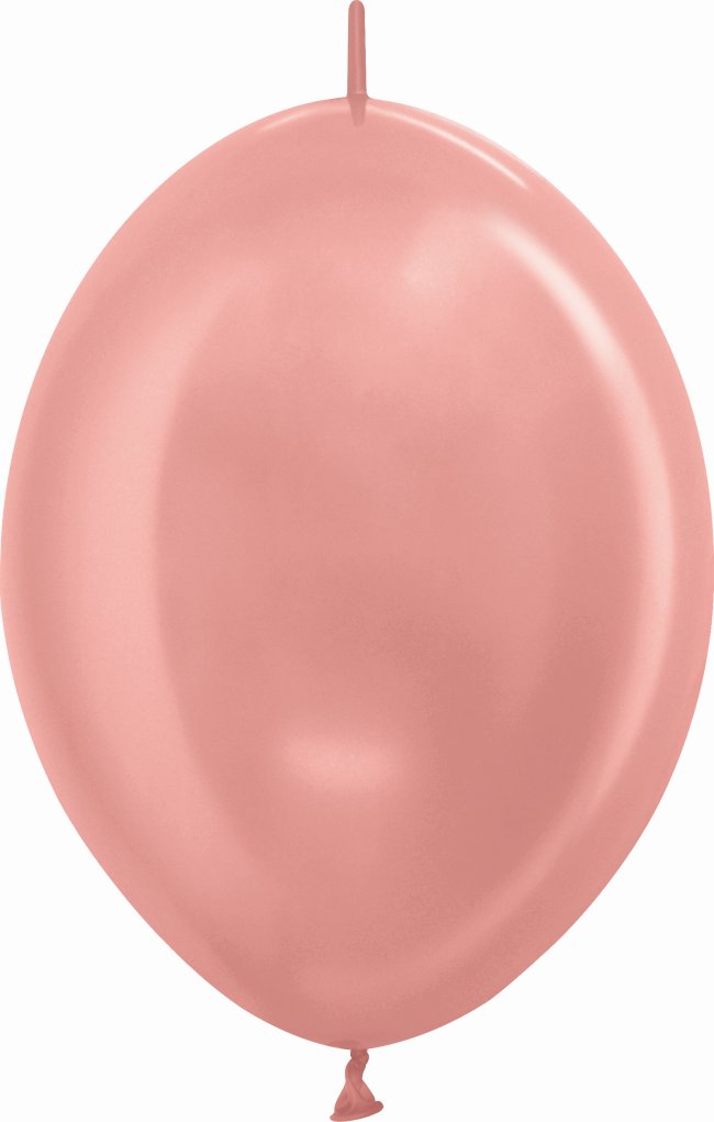 Globo Latex Link-O-Loon 12 Sempertex Metal Rosa Dorado 29cm