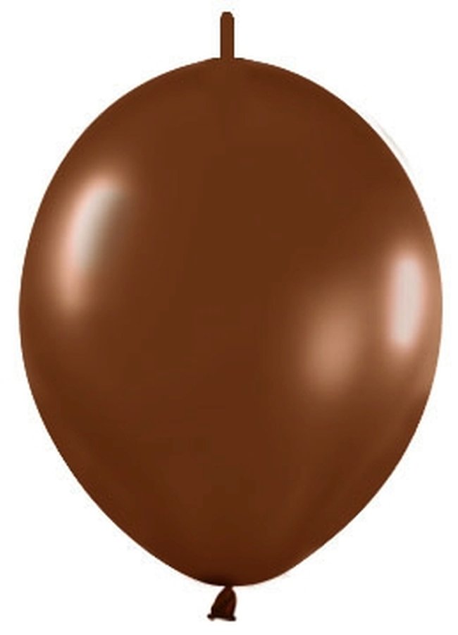 Globo Latex Link-O-Loon 12 Sempertex Metal Chocolate 29cm