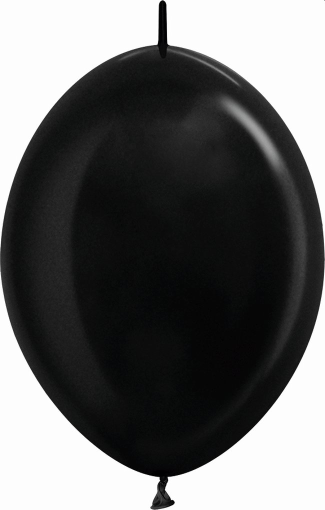 Globo Latex Link-O-Loon 12 Sempertex Metal Negro 29cm