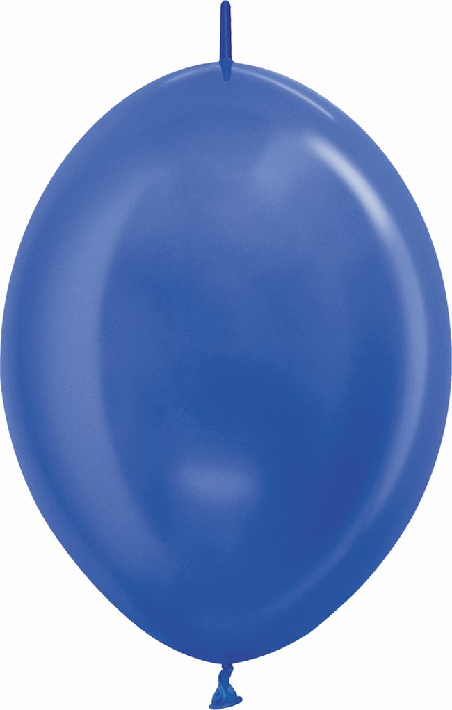 Globo Latex Link-O-Loon 6 Sempertex Metal Azul 15cm