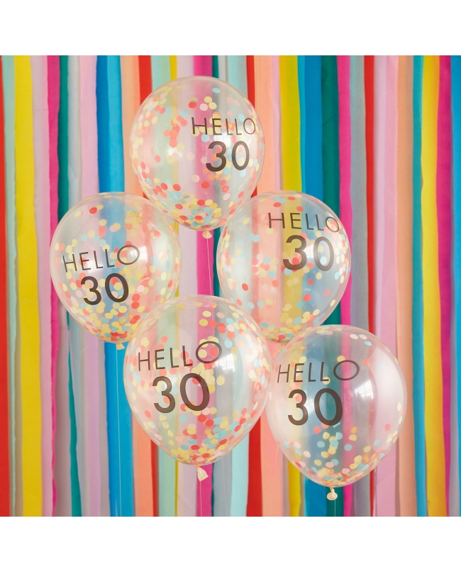 Hola 30 Globos Hitos Brights ***OFERTA DTO NO ACUMULABLE