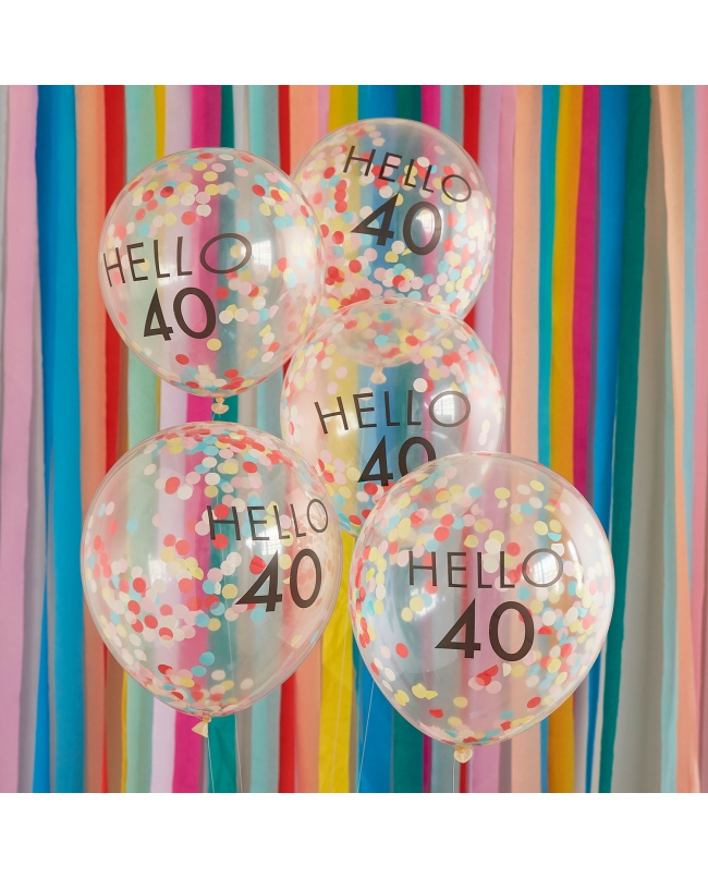 Hola 40 Globos Hitos Brights ***OFERTA DTO NO ACUMULABLE