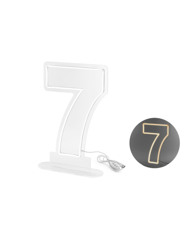 Neon Led Numero 7 Blanco 50cm ***OFERTA DTO NO ACUMULABLE