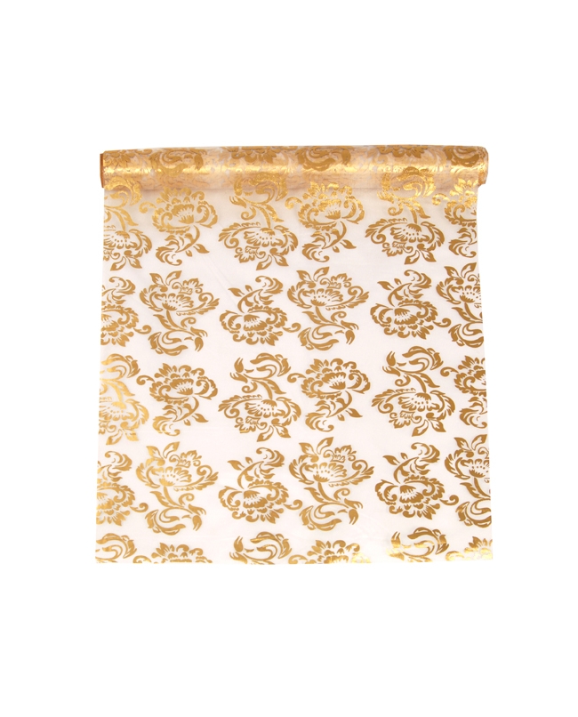 Organza Estampada Blanco 0,36X9M ***OFERTA DTO NO ACUMULABLE