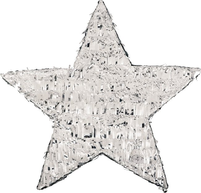 Piñata de Estrella Plateada - 45cm de largo