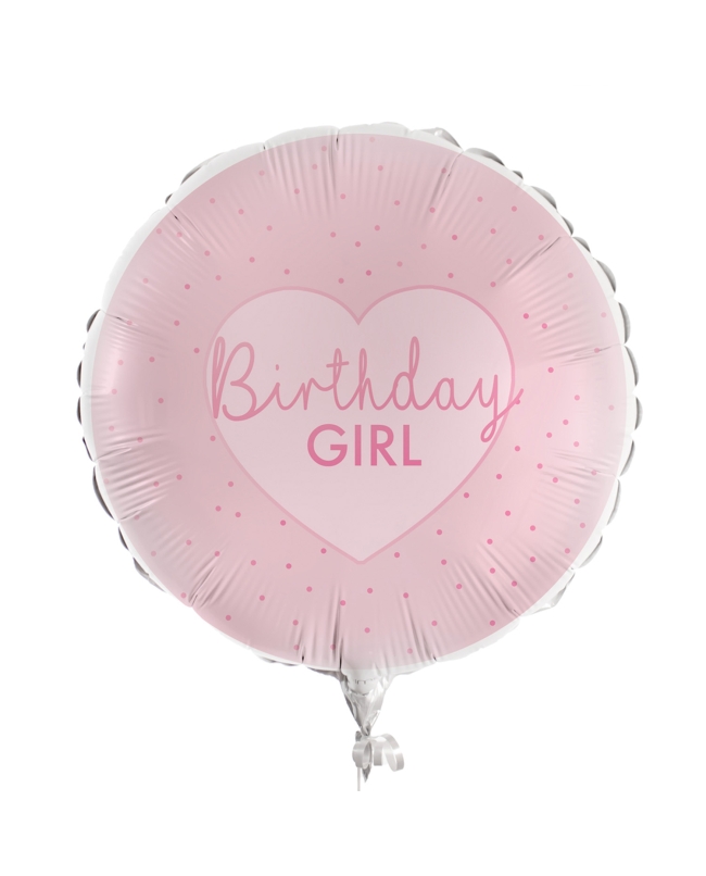 Globo 17/43cm Foil Birthday Girl Rosa ***OFERTA DTO NO ACUMULABLE