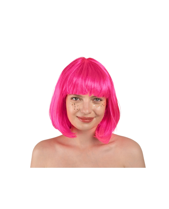 Peluca Cleopatra Rosa Neon ***OFERTA DTO NO ACUMULABLE