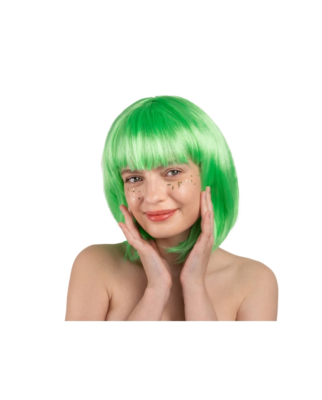 Peluca Cleopatra Verde Neon ***OFERTA DTO NO ACUMULABLE