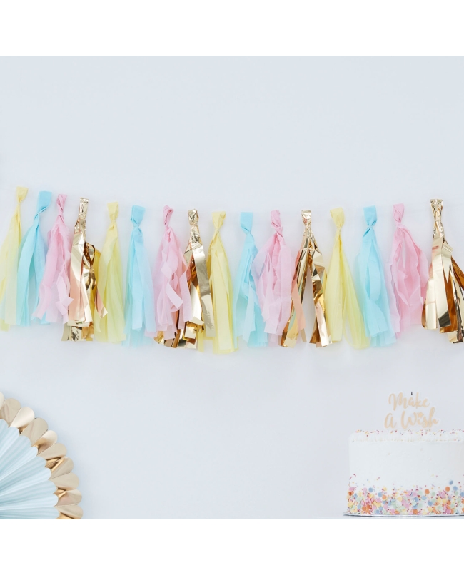 Tassel Guirnalda Pastel Y Oro ***OFERTA DTO NO ACUMULABLE