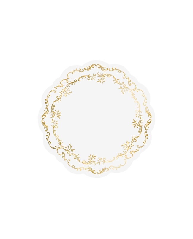 Blonda Blanca Borde Oro 35,5cm ***OFERTA DTO NO ACUMULABLE