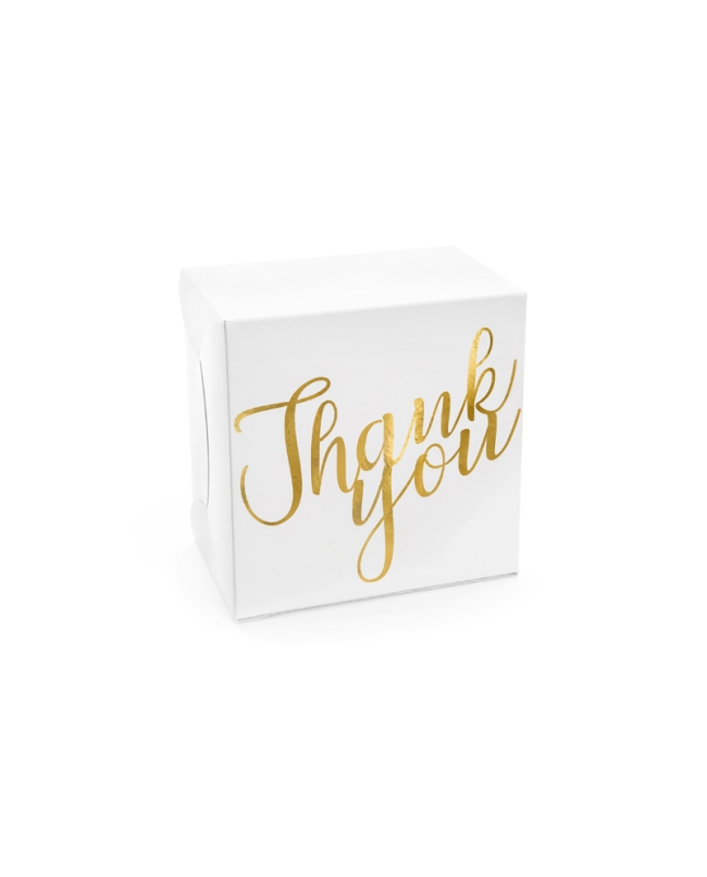 Cajas Tarta - Thank You Oro 14X8,5X14cm ***OFERTA DTO NO ACUMULABLE