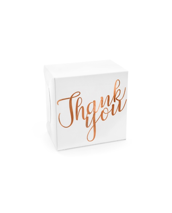 Cajas Tarta - Thank You Oro Rosa 14X8,5X14cm ***OFERTA DTO NO ACUMULABLE