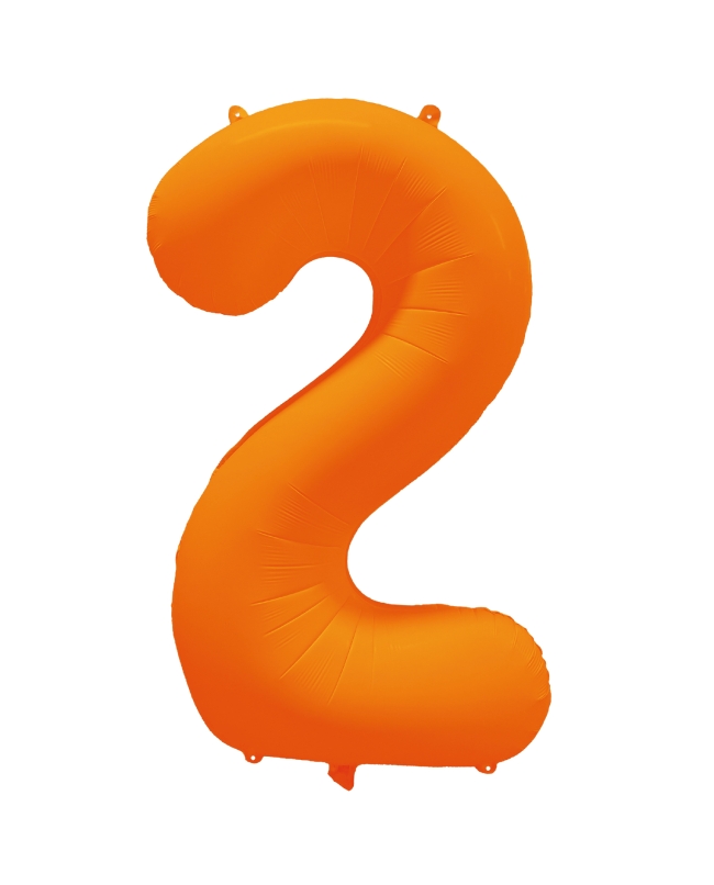 Rm Forma Numero 2 Naranja Neon 86X70cm 