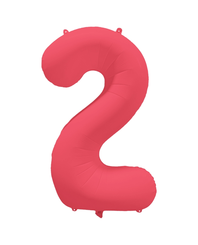 Rm Forma Numero 2 Rojo Neon 86X70cm ***OFERTA DTO NO ACUMULABLE