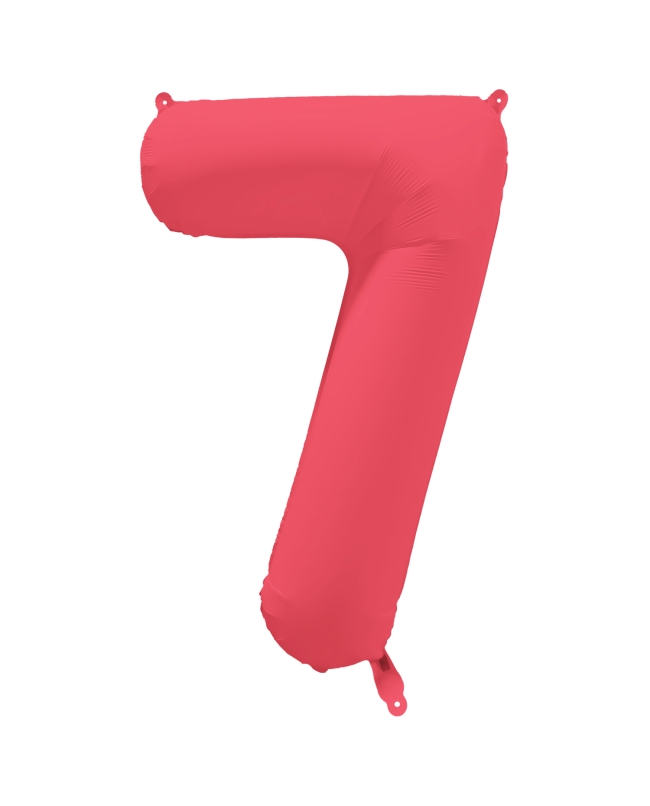 Rm Forma Numero 7 Rojo Neon 86X70cm ***OFERTA DTO NO ACUMULABLE