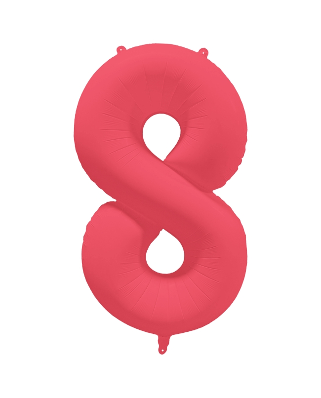 Rm Forma Numero 8 Rojo Neon 86X70cm ***OFERTA DTO NO ACUMULABLE