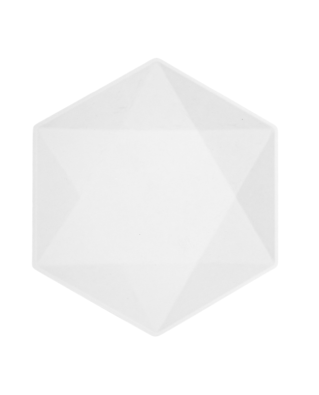 Platos Hexag. 26X22.6cm Vert Decor Blanco