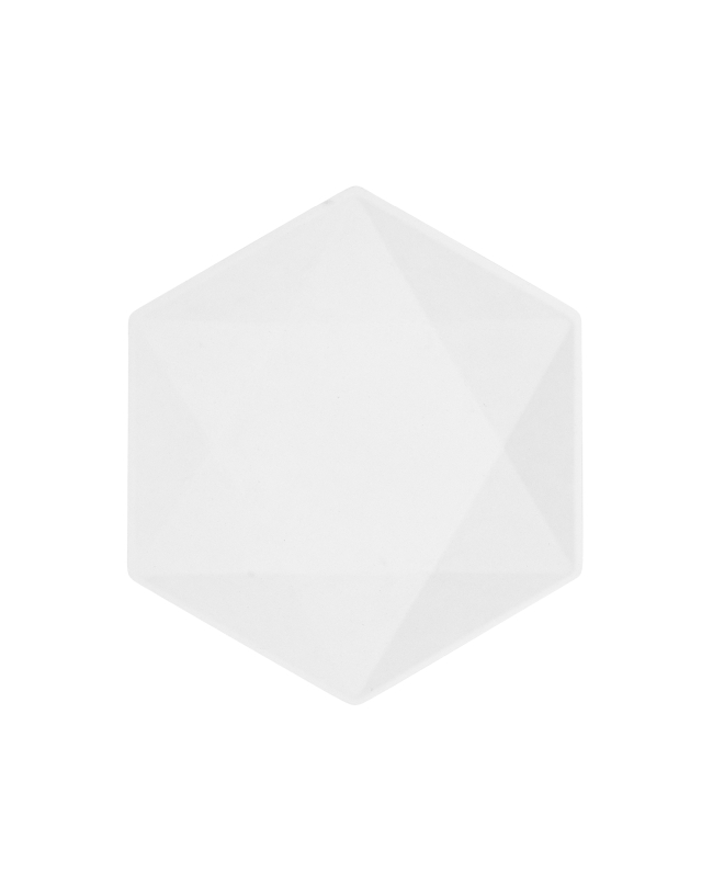 Platos Hexag. 20.8X18cm Vert Decor Blanco
