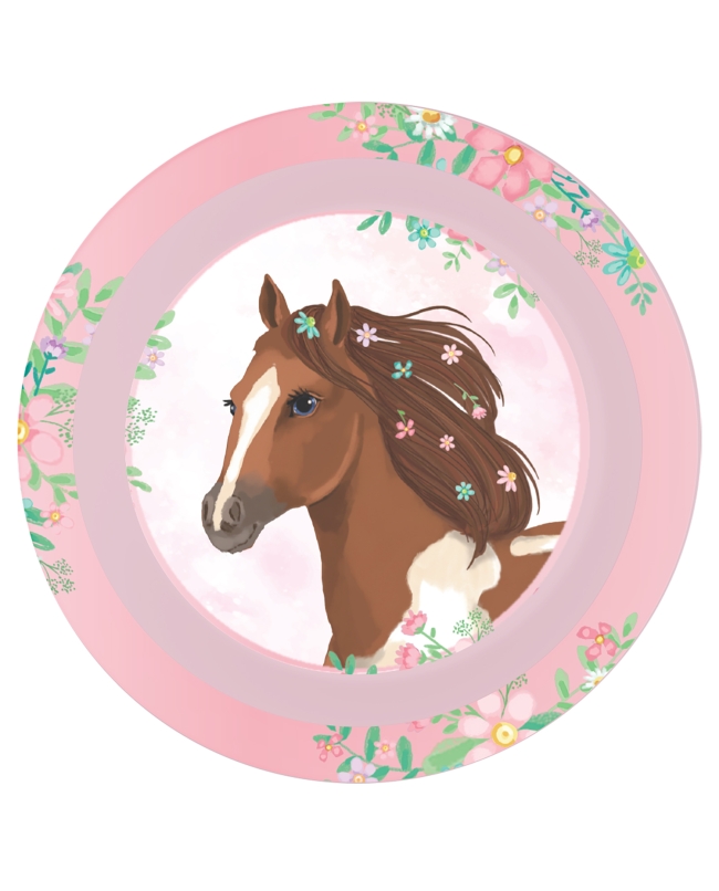 Platos Plastico 21,2cm Reutilizables Caballos