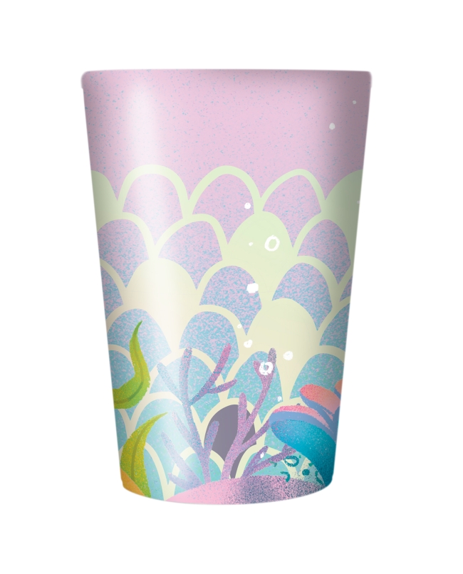 Vasos Plast 430ml Reutilizables Oceano Magico