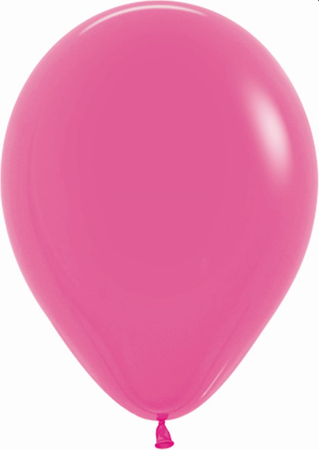 Globo Latex R12 Sempertex Fashion Solido Fucsia 30cm En Bolsa De 50 Unidades