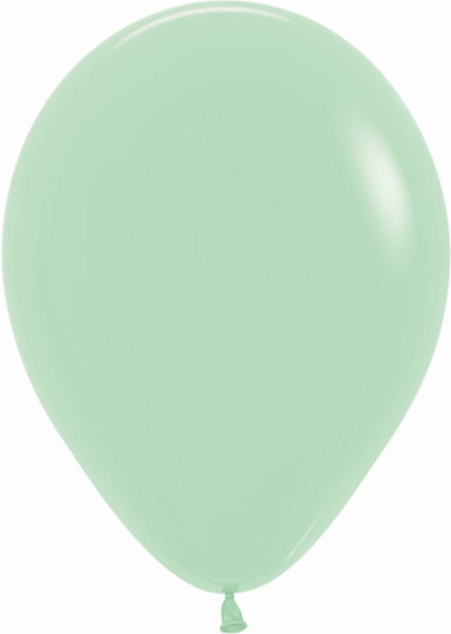 Globo Latex R12 Sempertex Fashion Solido Verde Menta 30cm En Bolsa De 12 Unidades