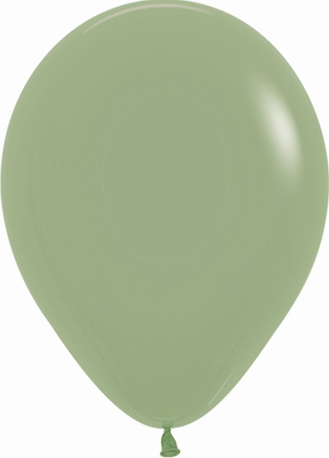 Globo Latex R12 Sempertex Fashion Solido Eucalipto 30cm En Bolsa De 50 Unidades