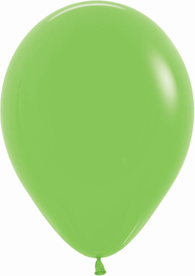 Globo Latex R12 Sempertex Fashion Solido Verde Lima 30cm En Bolsa De 12 Unidades