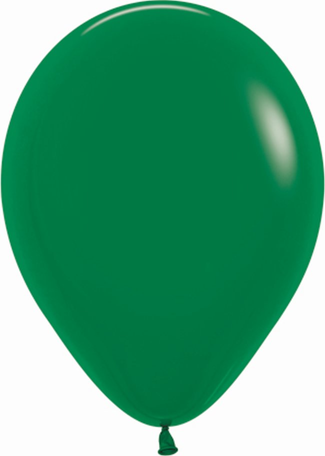 Globo Latex R12 Sempertex Fashion Solido Verde Selva 30cm En Bolsa De 12 Unidades