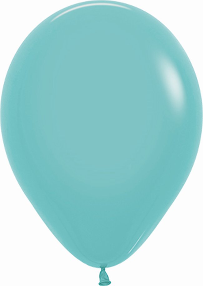 Globo Latex R12 Sempertex Fashion Solido Aguamarina 30cm En Bolsa De 50 Unidades