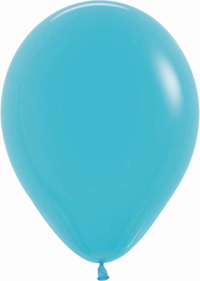 Globo Latex R12 Sempertex Fashion Solido Caribe 30cm En Bolsa De 50 Unidades