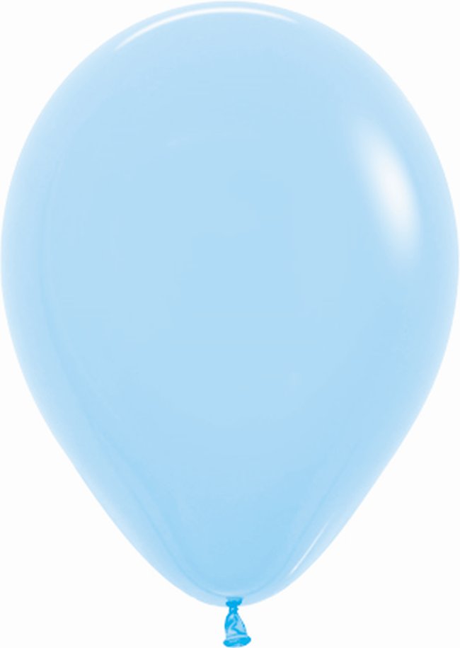 Globo Latex R12 Sempertex Fashion Solido Azul Celeste 30cm En Bolsa De 50 Unidades