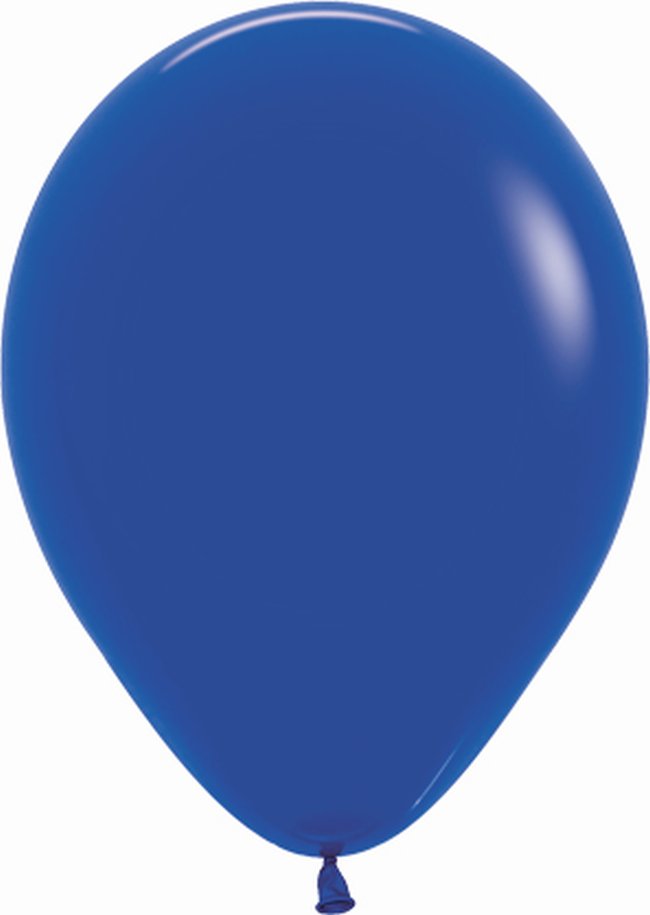 Globo Latex R12 Sempertex Fashion Solido Azul Real 30cm En Bolsa De 12 Unidades