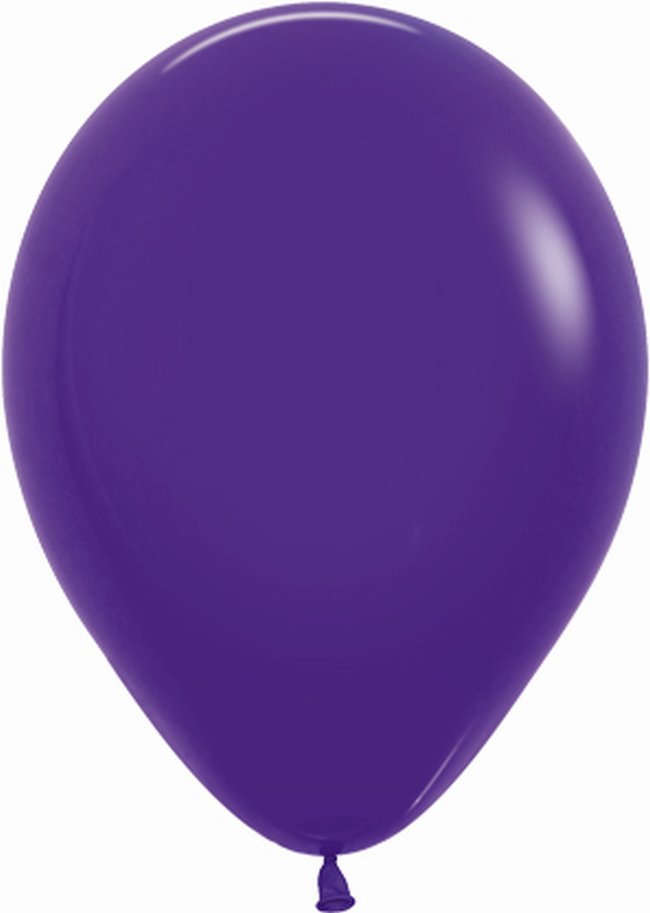 Globo Latex R12 Sempertex Fashion Solido Violeta 30cm En Bolsa De 12 Unidades