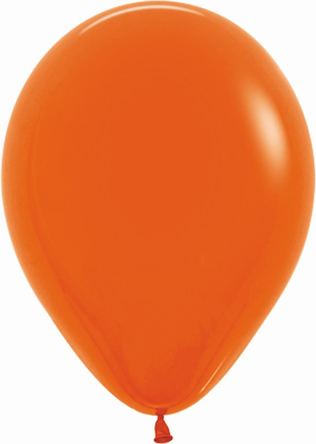 Globo Latex R12 Sempertex Fashion Solido Naranja 30cm En Bolsa De 50 Unidades