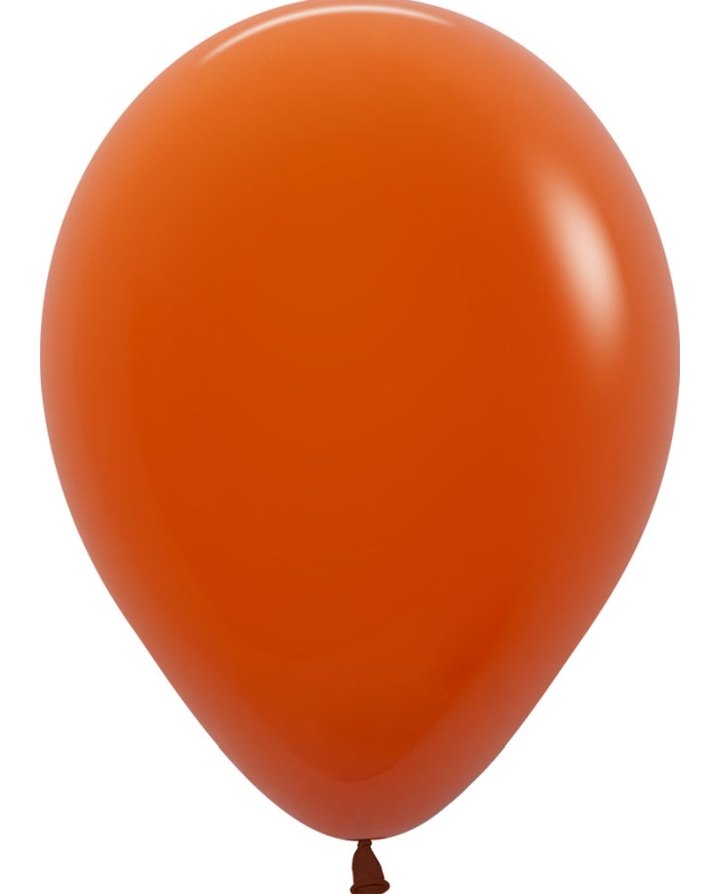 Globo Latex R12 Sempertex Fashion Solido Naranja Cobrizo 30cm En Bolsa De 12 Unidades