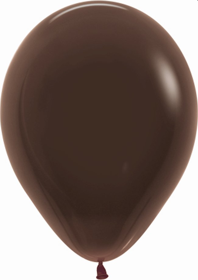 Globo Latex R12 Sempertex Fashion Solido Chocolate 30cm En Bolsa De 50 Unidades