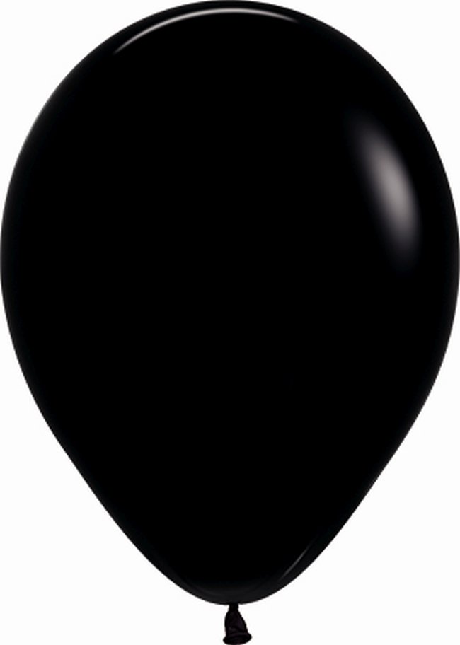 Globo Latex R12 Sempertex Fashion Solido Negro 30cm En Bolsa De 50 Unidades