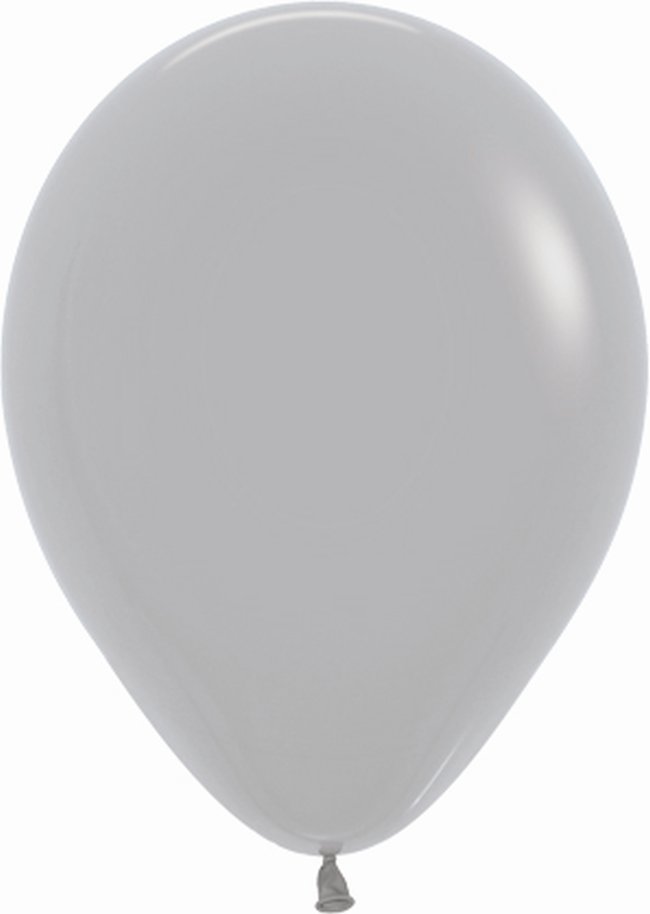 Globo Latex R12 Sempertex Fashion Solido Gris 30cm En Bolsa De 50 Unidades