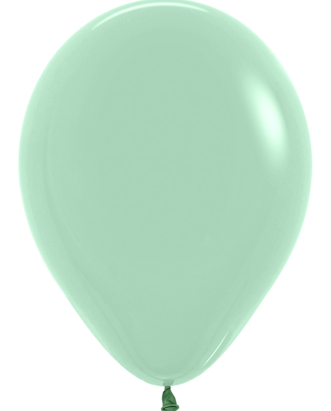 Globo Latex R12 Sempertex Pastel Dusk Te Verde 30cm En Bolsa De 50 Unidades