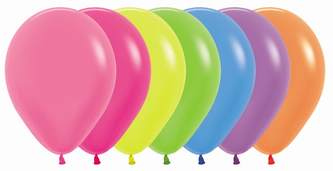 Globo Latex R12 Sempertex Neon Surtido Colores 209-12-20-30-40-51-61 30cm En Bolsa De 12 Unidades