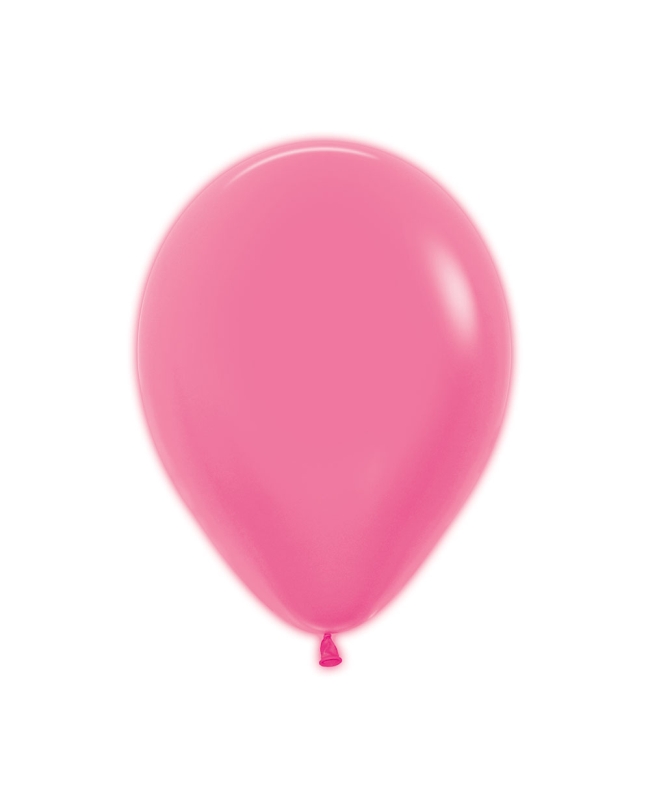 Globo Latex R12 Sempertex Neon Rosado 30cm En Bolsa De 12 Unidades